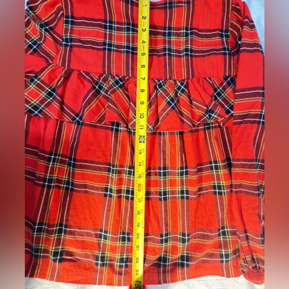 J. Crew Red Plaid‎ Ruffle Blouse